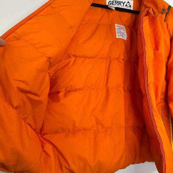 VTG Gerry Bright Orange Down Fill Mountain Work Jacket Men's XL Made in USA - Picture 7 of 13